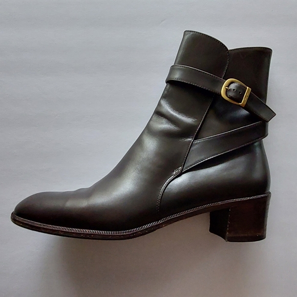 Salvatore Ferragamo Shoes - Salvatore Ferragamo Women's Lennon Caffe Leather Bootie Size 7.5 AA